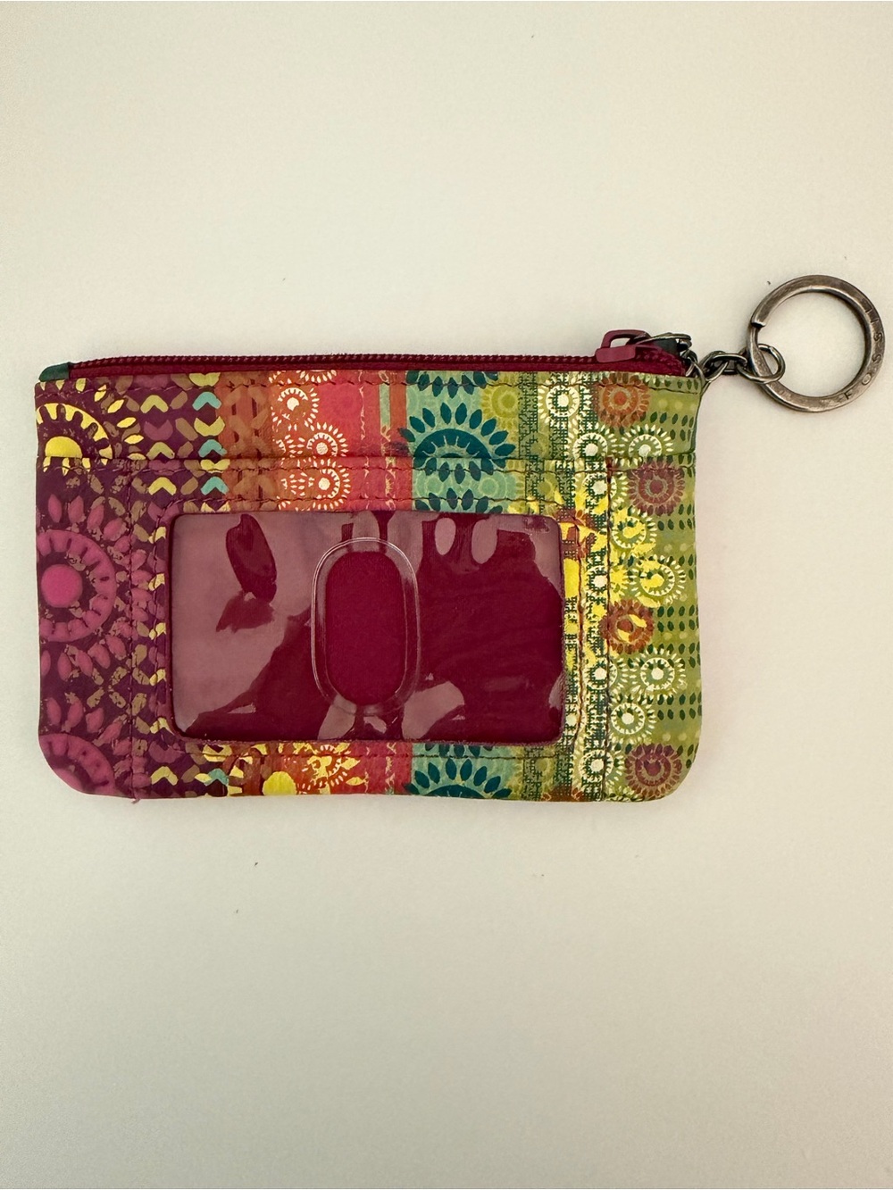 Vintage Fossil Key-Per Patchwork Keychain Coin Pouch/Wallet - Picture 2 of 4